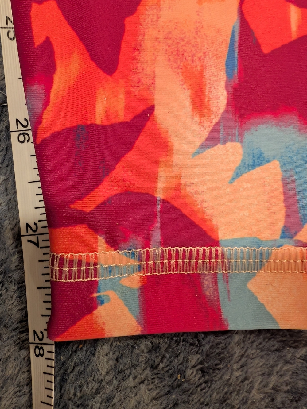 Old Navy Blue and Coral Floral Leggings - Picture 7 of 7